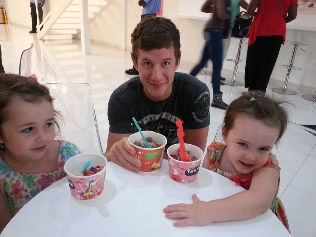 Ice cream (again!)...this time with Uncle Nate.