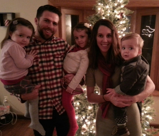 Family photo on Christmas Eve.